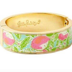 Lilly Pulitzer Boca bangle in print Pool Blue Pink Lemonade NWT
